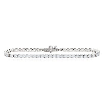 WJD Exclusives 5.4Ct Round Brilliant Cut Diamond 14k White Gold 3.2mm Womens Tennis Bracelet 7″ Sale Coupon
