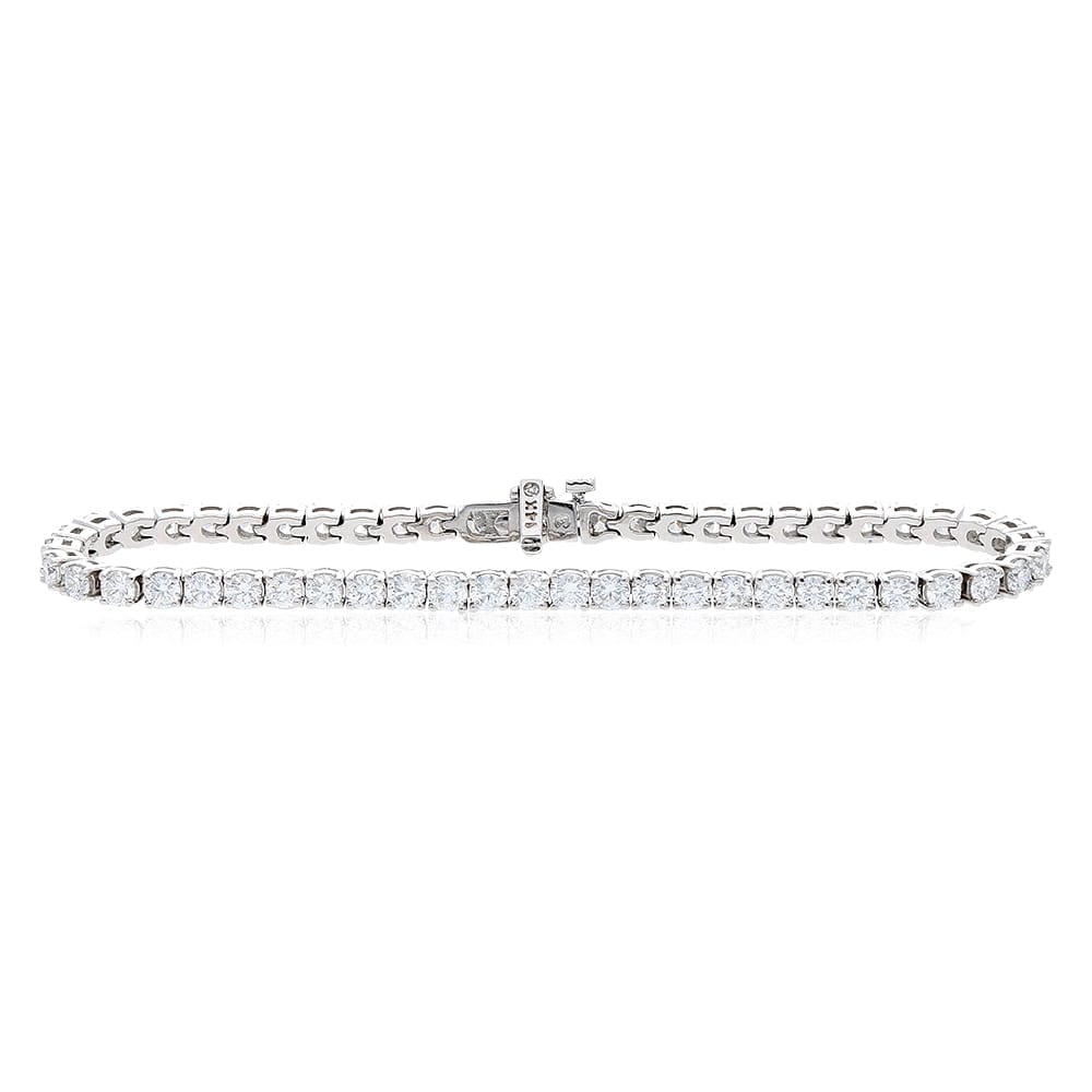 WJD Exclusives 5.4Ct Round Brilliant Cut Diamond 14k White Gold 3.2mm Womens Tennis Bracelet 7″ Sale Coupon