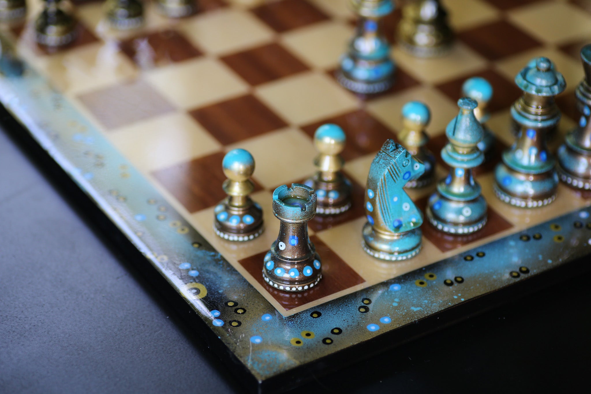 The Stoic – Sydney Gruber Painted Champions Chess Set #4 on Sale Coupon From The Real Masters Of Chess
