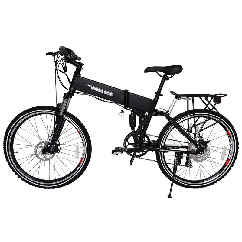 X-Treme E-Bike Baja 48V Folding Electric Mountain Bicycle – Black Best Discount