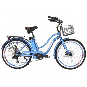X-Treme E-Bike Malibu Step Thru Electric Bicycle – Baby Blue Best Discount