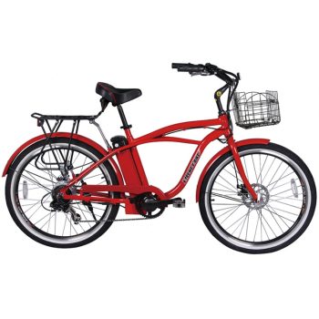 X-Treme E-Bike Newport Elite Electric Beach Cruiser Bicycle – Red Best Discount